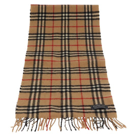 Burberrys Nova Check Scarf Wool Beige Auth am10638 - 0