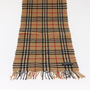 Burberrys Nova Check Scarf Wool Beige Auth am10638-4