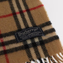 Burberrys Nova Check Scarf Wool Beige Auth am10638-5