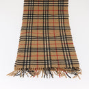 Burberrys Nova Check Scarf Wool Beige Auth am10638-8