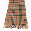 Burberrys Nova Check Scarf Wool Beige Auth am10639V-11