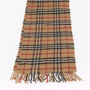Burberrys Nova Check Scarf Wool Beige Auth am10639V-14