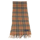 Burberrys Nova Check Scarf Wool Beige Auth am10639V-2