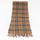 Burberrys Nova Check Scarf Wool Beige Auth am10639V-6