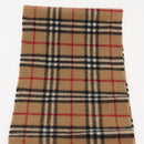 Burberrys Nova Check Scarf Wool Beige Auth am10639V-7
