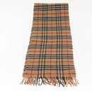 Burberrys Nova Check Scarf Wool Beige Auth am10639V-9