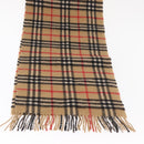 Burberrys Nova Check Scarf Wool Beige Auth am10640-11