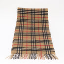 Burberrys Nova Check Scarf Wool Beige Auth am10640-9