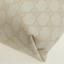 GUCCI GG Supreme Tote Bag PVC White Gold 211138 Auth am10641V-15