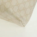 GUCCI GG Supreme Tote Bag PVC White Gold 211138 Auth am10641V-17