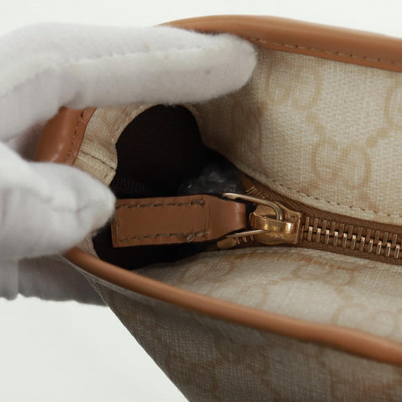 GUCCI GG Supreme Tote Bag PVC White Gold 211138 Auth am10641V