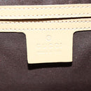 GUCCI GG Supreme Tote Bag PVC White Gold 211138 Auth am10641V-19