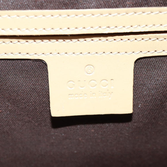 GUCCI GG Supreme Tote Bag PVC White Gold 211138 Auth am10641V