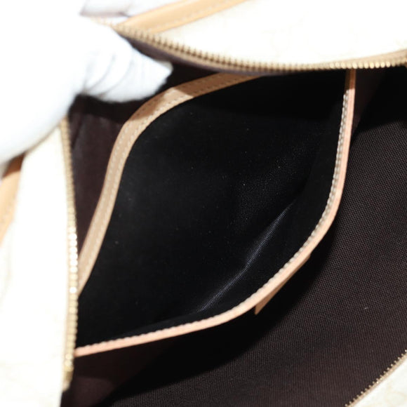 GUCCI GG Supreme Tote Bag PVC White Gold 211138 Auth am10641V