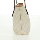 GUCCI GG Supreme Tote Bag PVC White Gold 211138 Auth am10641V-5