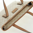 GUCCI GG Supreme Tote Bag PVC White Gold 211138 Auth am10641V-7