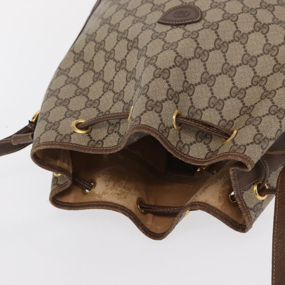 GUCCI GG Supreme Web Sherry Line Bag PVC Beige Gold 001 41 0850 Auth am10643