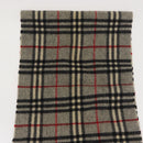 Burberrys Nova Check Scarf Wool Gray Auth am10645-3