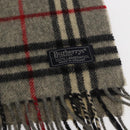 Burberrys Nova Check Scarf Wool Gray Auth am10645-5