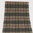 Burberrys Nova Check Scarf Wool Gray Auth am10645-7