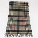 Burberrys Nova Check Scarf Wool Gray Auth am10645-9