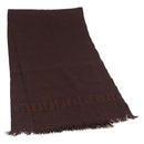 FENDI Zucca Scarf Wool Brown Black Auth am10646-1