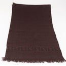 FENDI Zucca Scarf Wool Brown Black Auth am10646-13