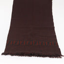 FENDI Zucca Scarf Wool Brown Black Auth am10646-4