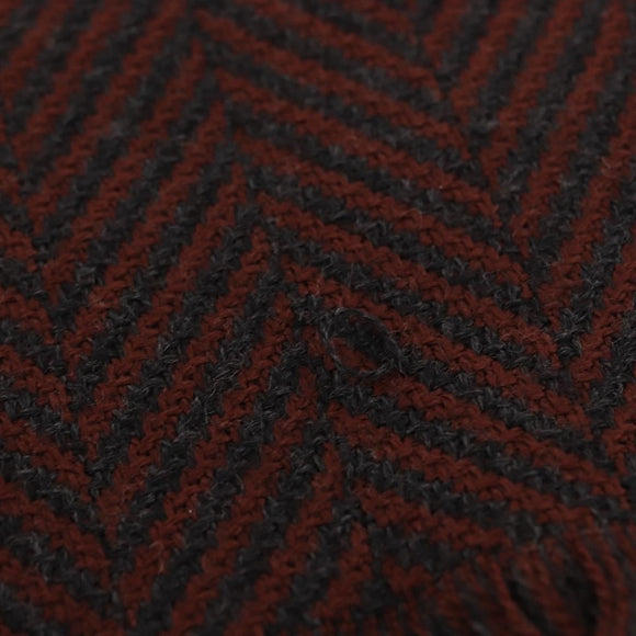 FENDI Zucca Scarf Wool Brown Black Auth am10646