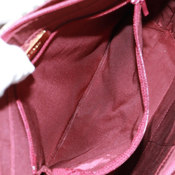 BURBERRY Nova Check Shoulder Bag Canvas Leather Beige Red gold Auth am10647V