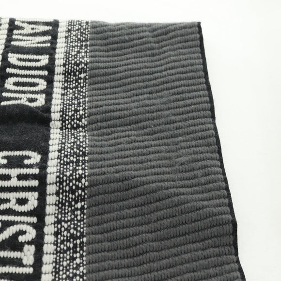 Christian Dior Oblique Großer Schal Wolle Schwarz Original am10653V
