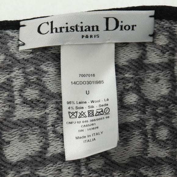 Christian Dior Oblique Großer Schal Wolle Schwarz Original am10653V