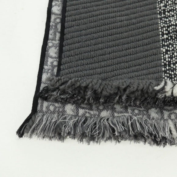 Christian Dior Oblique Großer Schal Wolle Schwarz Original am10653V