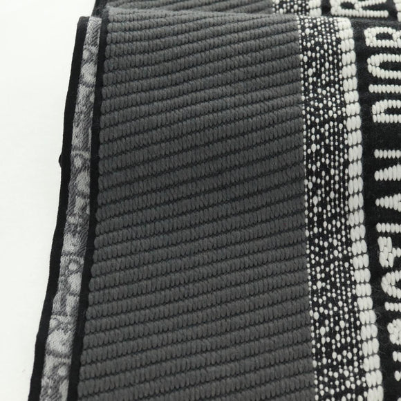 Christian Dior Oblique Großer Schal Wolle Schwarz Original am10653V