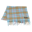 Burberrys Nova Check Scarf Cashmere Light Blue Auth am10659-1