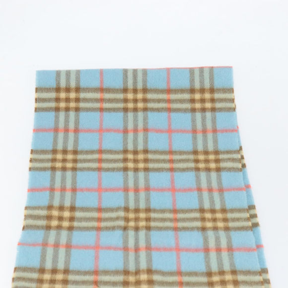 Burberrys Nova Check Scarf Cashmere Light Blue Auth am10659