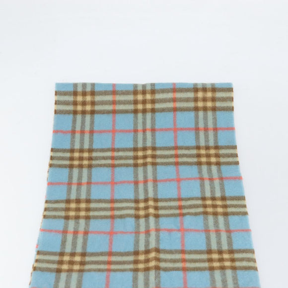 Burberrys Nova Check Scarf Cashmere Light Blue Auth am10659