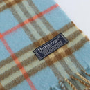 Burberrys Nova Check Scarf Cashmere Light Blue Auth am10659-5