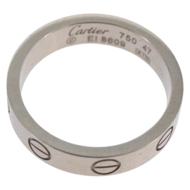 CARTIER Love Ring Ring 750 White gold Auth am10660SM