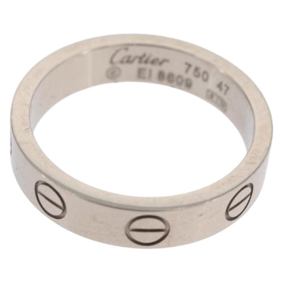 CARTIER Love Ring Ring 750 White gold Auth am10660SM