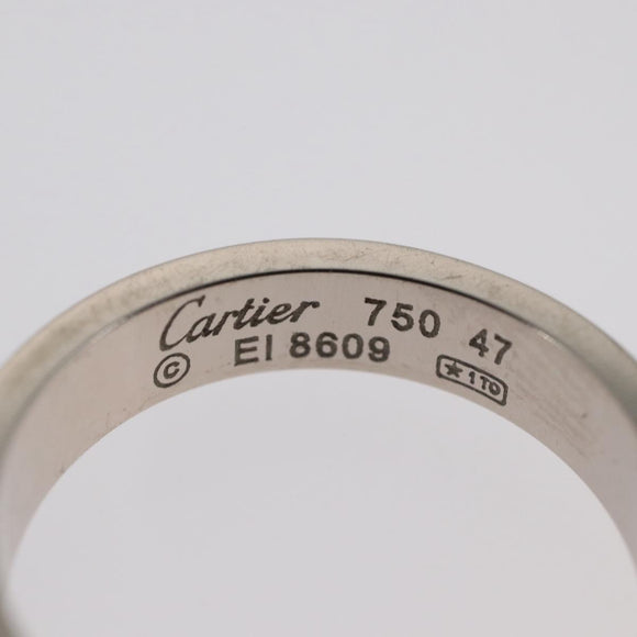 CARTIER Love Ring Ring 750 White gold Auth am10660SM