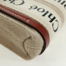 Chloe Woody Mini Hand Bag Canvas 2way Ivory Auth am10661SAV-16