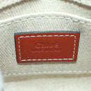 Chloe Woody Mini Hand Bag Canvas 2way Ivory Auth am10661SAV-18