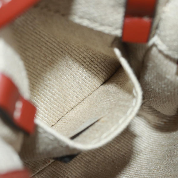 Chloe Woody Mini Hand Bag Canvas 2way Ivory Auth am10661SAV