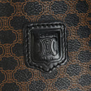 CELINE Macadam Canvas Tote Bag PVC Leather Black Gold Auth am10664V-18