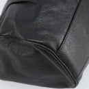 Salvatore Ferragamo Gancini Hand Bag Leather Black Silver Auth am10665-15