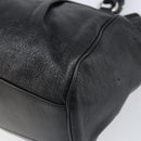 Salvatore Ferragamo Gancini Hand Bag Leather Black Silver Auth am10665-16
