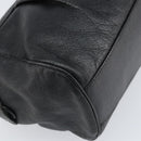 Salvatore Ferragamo Gancini Hand Bag Leather Black Silver Auth am10665-17