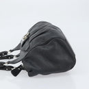 Salvatore Ferragamo Gancini Hand Bag Leather Black Silver Auth am10665-4