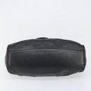 Salvatore Ferragamo Gancini Hand Bag Leather Black Silver Auth am10665-5